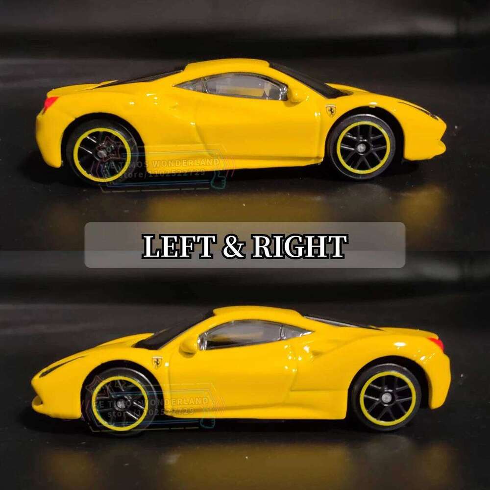 Bburago 1:64 Ferrari 488 GTB Yellow Replica Realistic Model Ideal Gift for Kids Adults Car Miniature Collection Toy Z260306