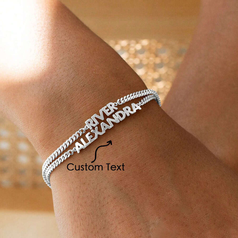 Minimalist Stainless Steel Custom Bracelet Light Luxury Egyptian Cuban Style High-Quality Jewelry Accessories and Women's Gifts