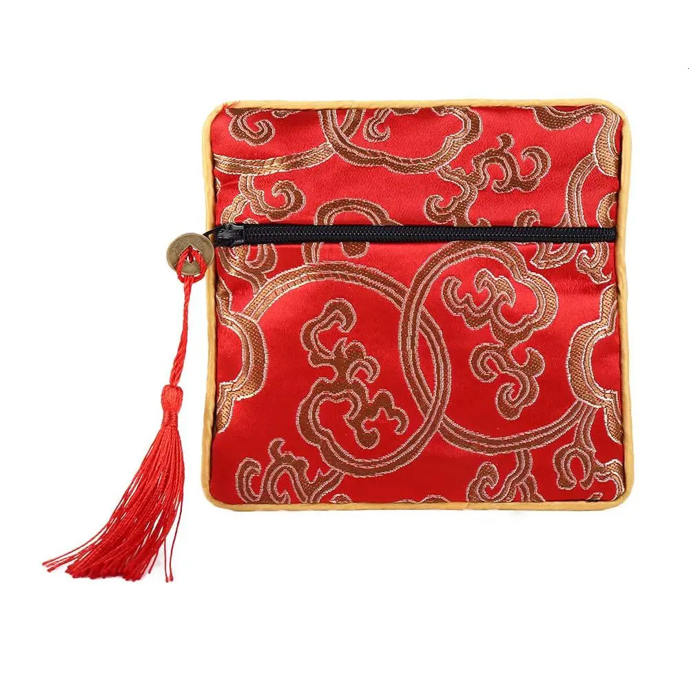 Packaging Zipper Bag Dragon Boat Festival Chinese Style Coin Purse Brocade Pouch Silk Jewelry Organizer Storage 260307