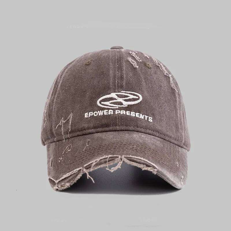 American Retro Washed Distressed Women's Baseball Cap Face Slimming Japanese Style Summer Sun Protection Hat with Letter Design Y260304