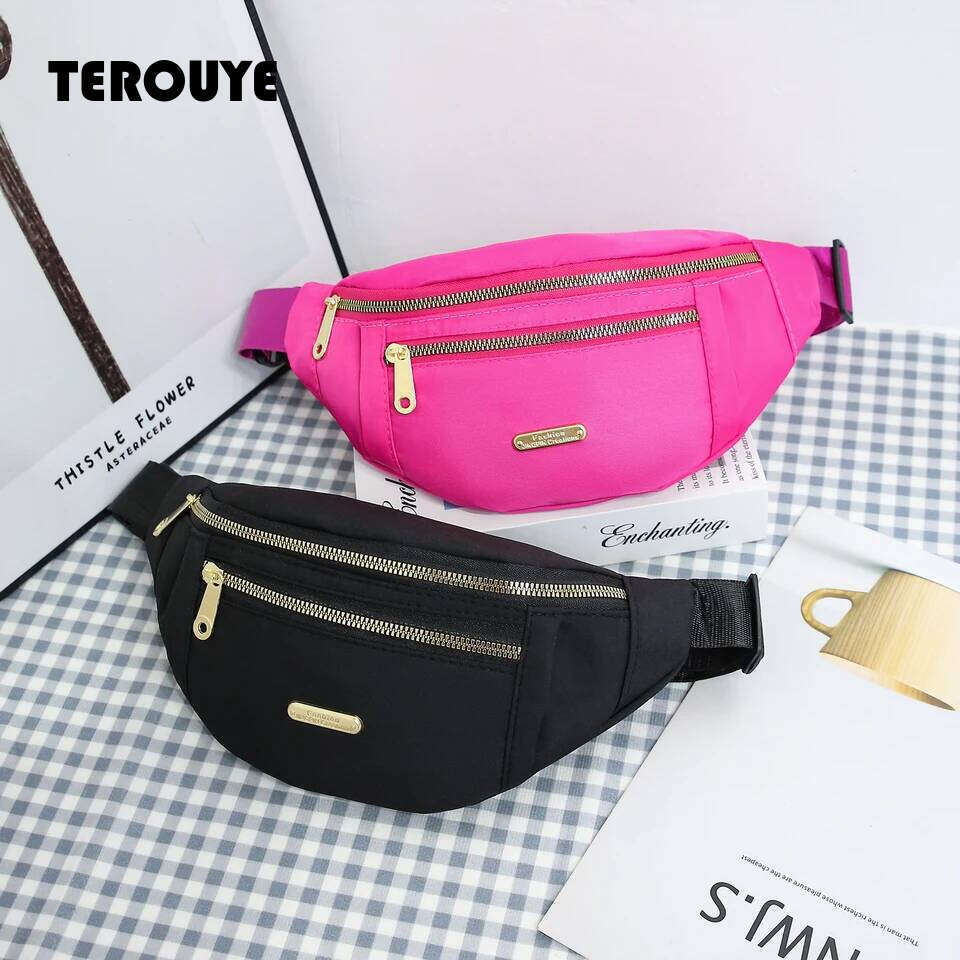 Women Waist Multi-Layer Fanny Pack Phone Essentials During Outdoor Activities Crossbody Purse Sports Chest Bag TEROUYE