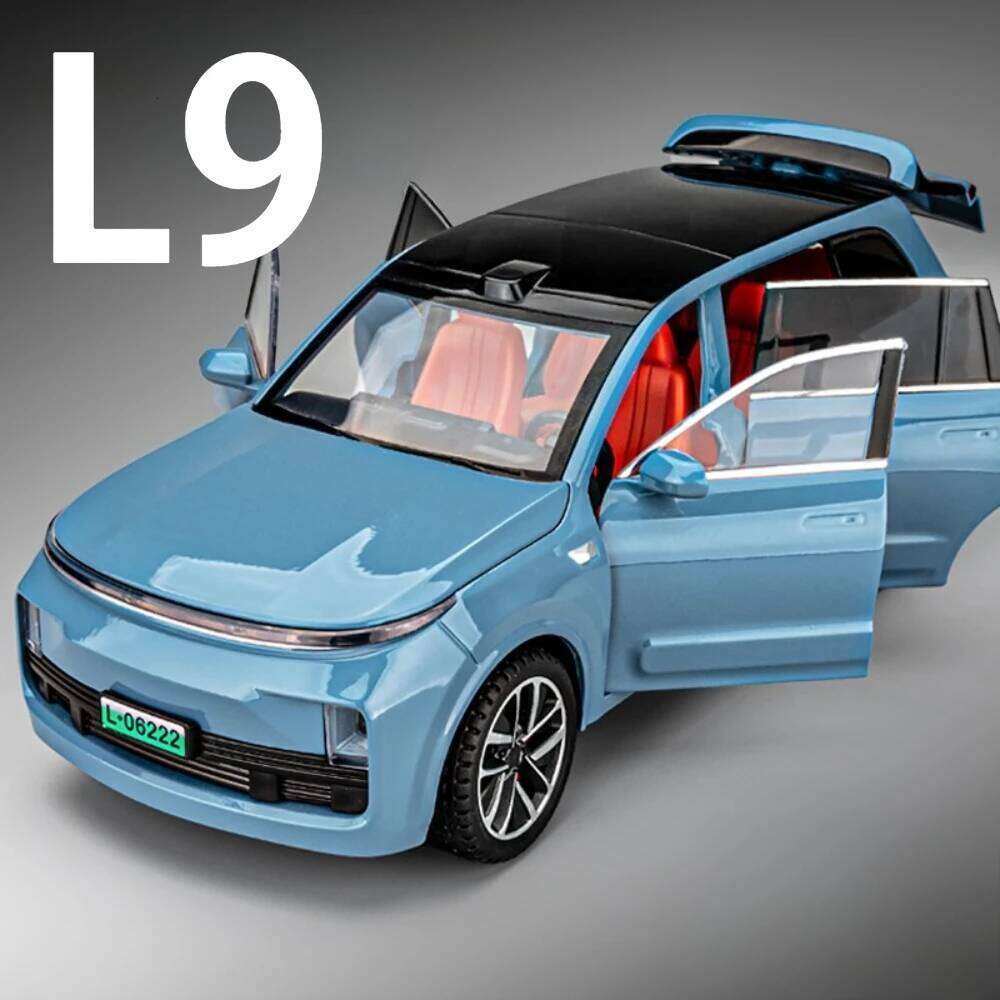 1:24 LEADINGIDEAL L9 Alloy Sailux AITO M9 Diecast Model Toy Car 6 Doors Opened Sound Light Pull Back Vehice Collect Fashion Gift Z260307