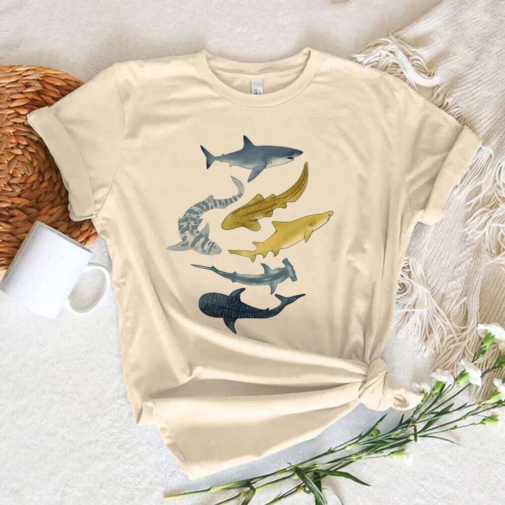 Whale tshirt women streetwear Japanese t shirt female y2k graphic designer clothing XJ260306 XJ260306