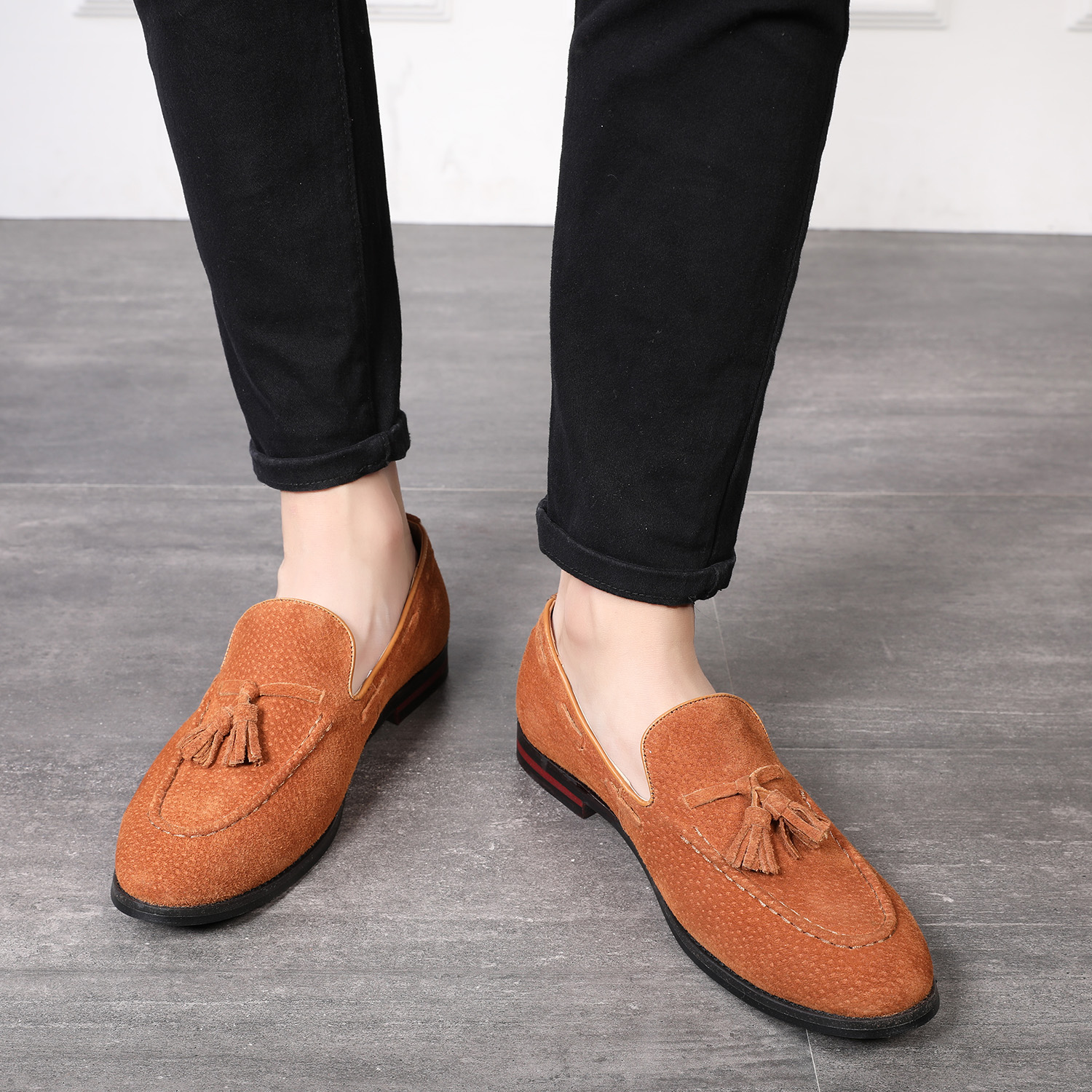 Top quality Designer dress shoes for men and women Luxury loafers suede leather casual loafers flats office shoes 3 size