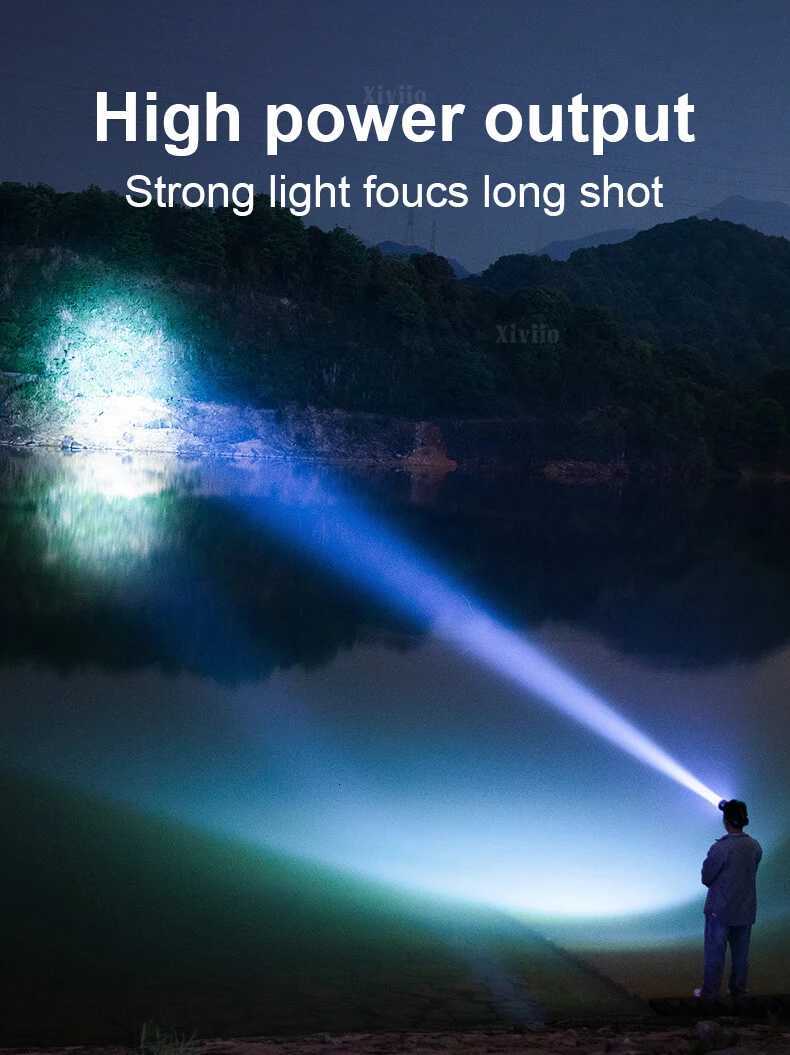 Professional LED Scuba Diving Headlamp XHP70 IPX8 Rate Waterproof Headlight Underwater Dive Head Torch Super battery life H260307