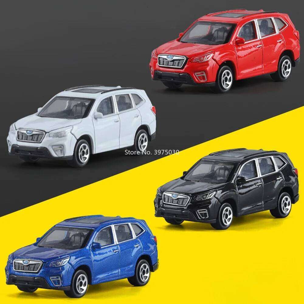 1:64 SUBARU Forester Alloy Cars Toys Diecast Models Wheel Shock Absorption Glide Forward Miniature Toy Vehicles Ornaments Gifts Z260307