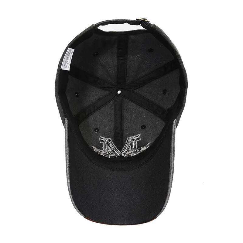 Hot Sale Unisex Baseball M Letter Embroidery Dad Hat Women Men Outdoor Washed Cotton Cap Y260304