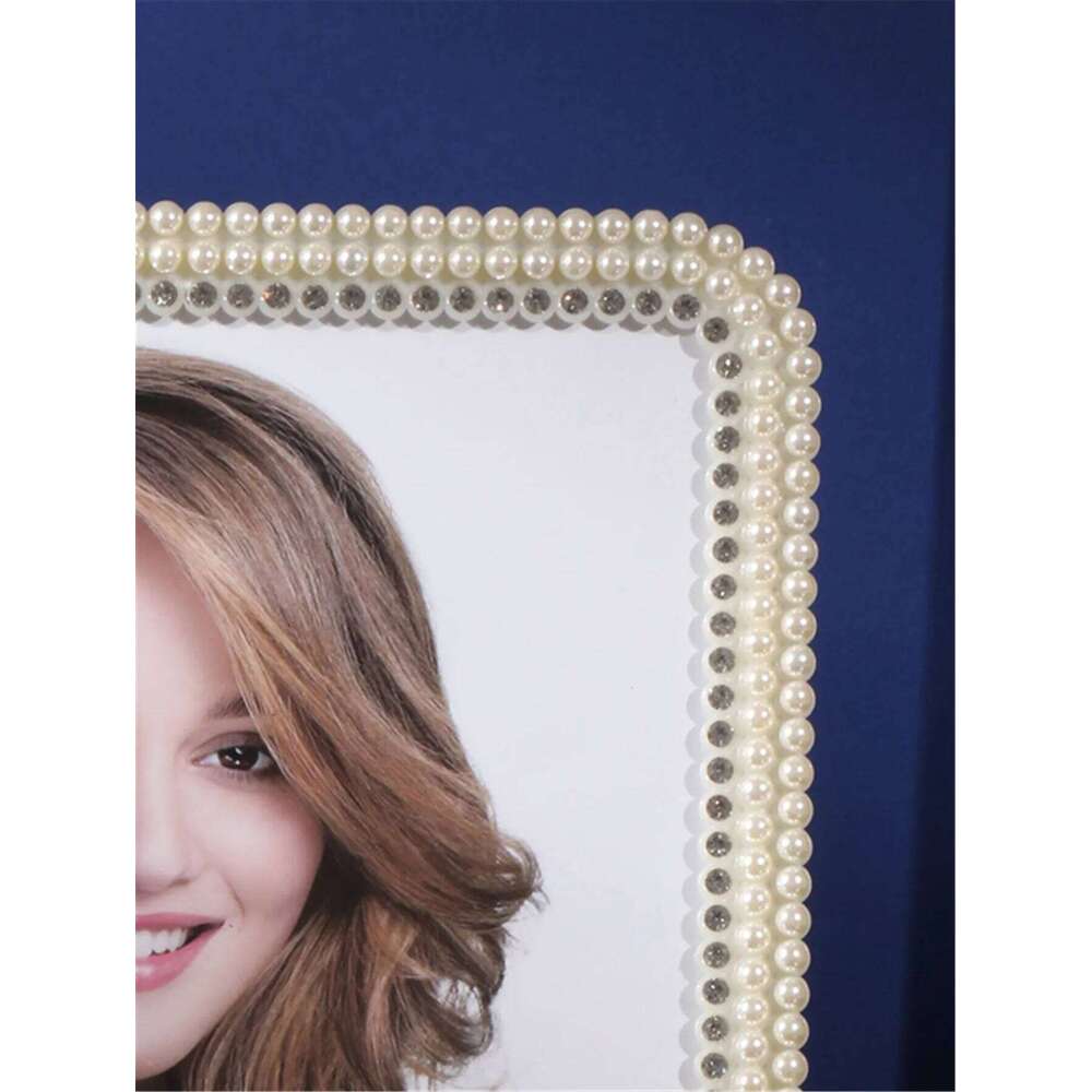 1Pcs European style pearl diamond vintage photo frame, frame used for home, restaurant, hotel, and Christmas decoration H260306