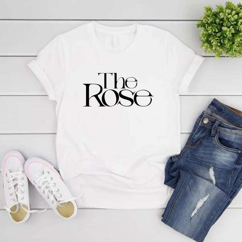 The Rose Kpop Back To Me Shirt Korean Group Tee Women Graphic T Shirts Short Sleeve T-shirt Streetwear Top Woman Clothes XJ260306
