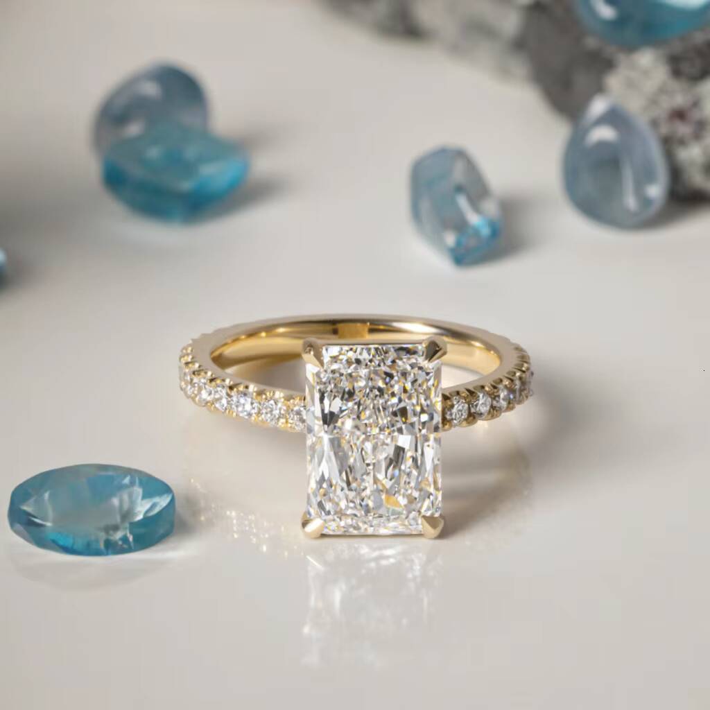 Fine Jewelry 18K 14K 10K Real Solid Gold Oval Cut Lab Grown Diamond for Certified Classic Engagement Ring for Women Jewelry