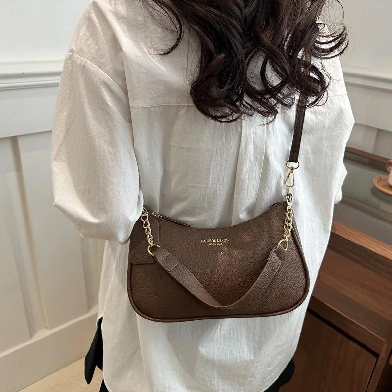 Cherry Pendant Crossbody Bag for Women PU Leather Crescent Bag Adjustable Strap Underarm Bag Closure Handbag for Work Travel 260306