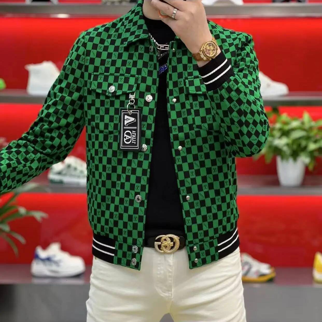 High-end autumn and winter hot-selling stylish outerwear, new casual light luxury jacket, trendy men's outerwear