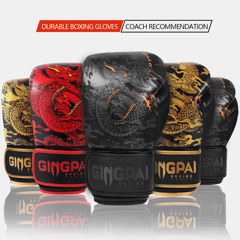 101214oz Boxing Gloves Professional Adult Sanda Muay Thai Fighting Men and Women Training Sandbag Free Fight MMA 260228