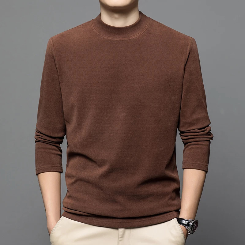Top Quality Dralon Warm Bottom Shirt Selfheating Fashion Men TShirt Basic Turtleneck Autumn Long Sleeve Casual Tops 260302