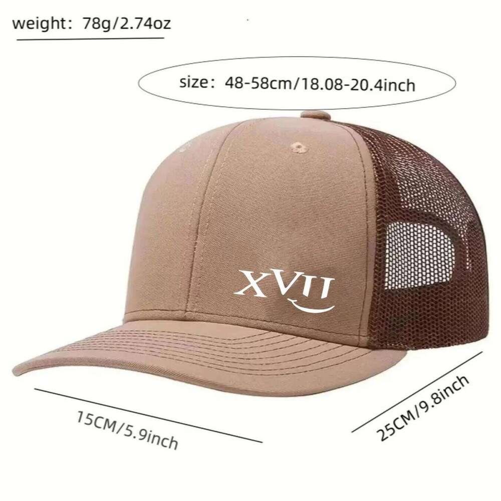 1PC fashionable truck hat, cool, comfortable and stylish all day long, adjustable shoulder strap, perfect for daily wear Y260304