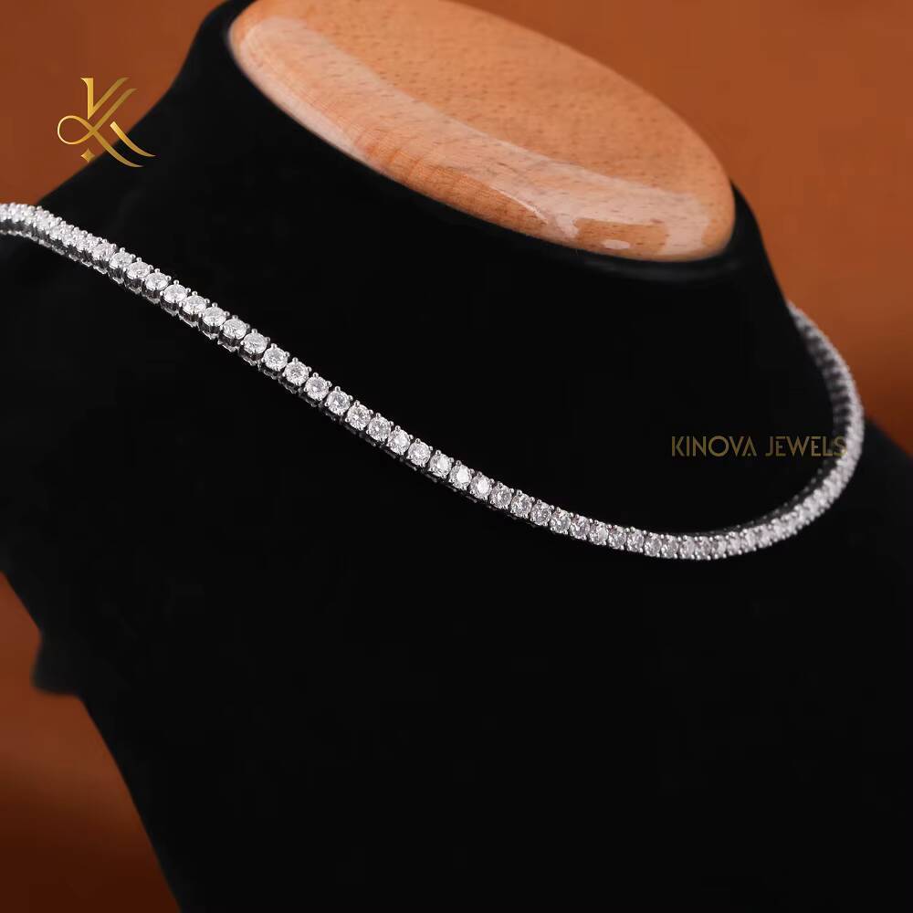 Modern Hip Hop Neck Chain With Glittering Moissanite Diamonds Crafted For Superior Shine And Unique Urban Fashion Aesthetics