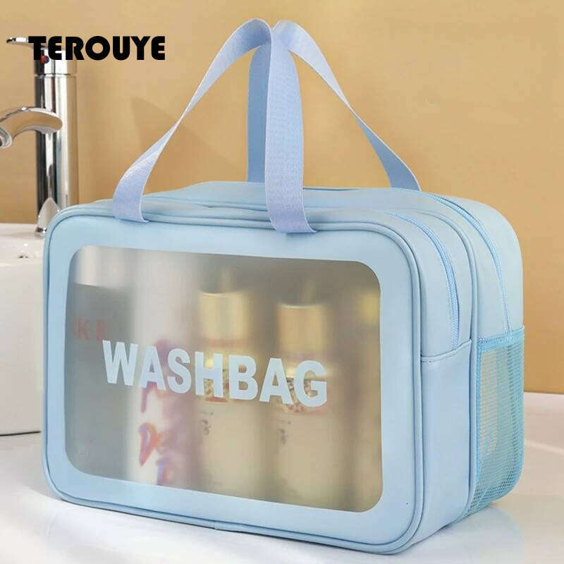 Wet-Dry Separation Makeup Portable Toiletry Travel Large Capacity Storage Bag Fitness Swimming Essentials TEROUYE