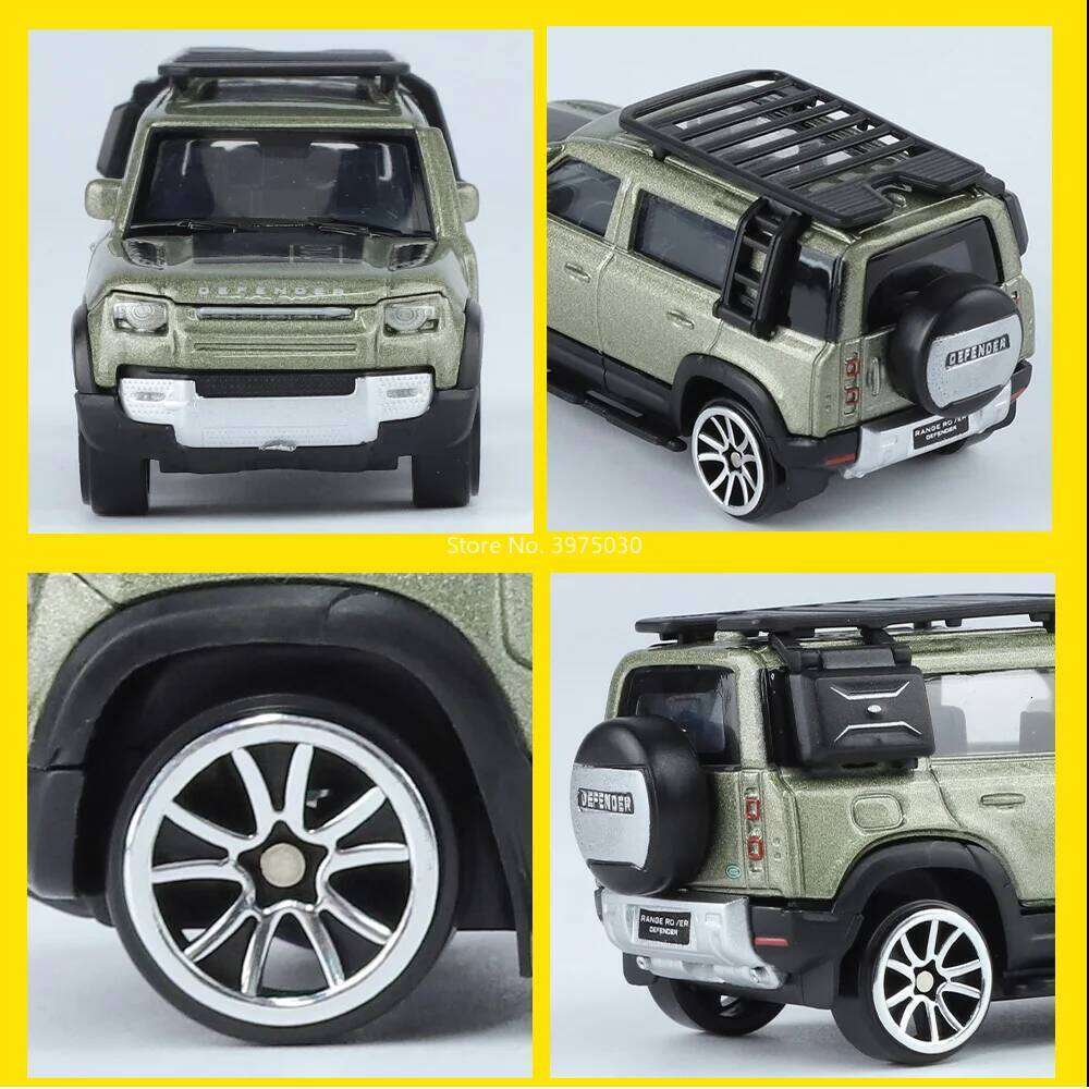 1:64 Land Rover Defender 110 Model Cars Miniature Toy Alloy Wheel Shock Absorption SUV Glide Forward Off-road Toddler Kids Gifts Z260307