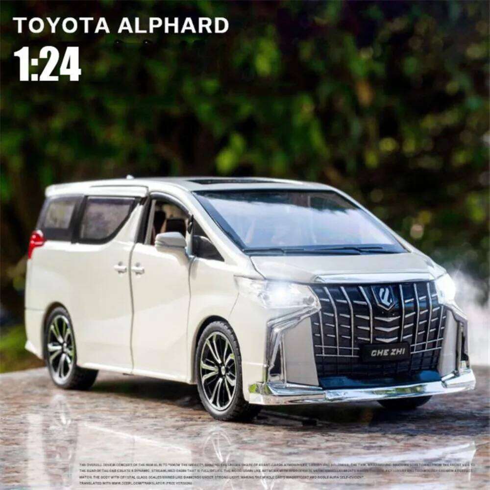 1/24 Scale Alphard Alloy Diecast Car Model Toys Simulation Metal Business MPV Vehicles Models Sound and Light Toy Children Gifts Z260307