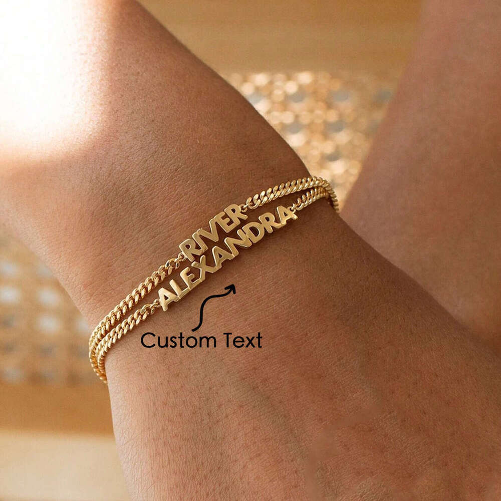 Minimalist Stainless Steel Custom Bracelet Light Luxury Egyptian Cuban Style High-Quality Jewelry Accessories and Women's Gifts