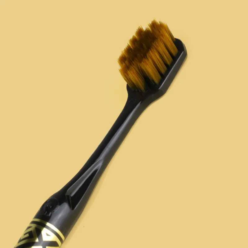 This 6-pack black gold gift box toothbrush provides gentle deep cleaning for adults.T260307