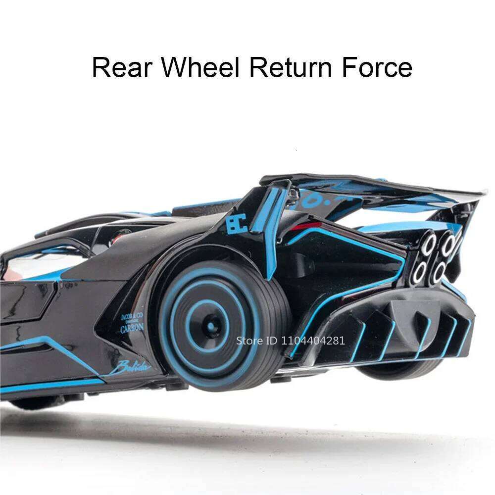 1:24 Bolide Atlantic Model Diecast Alloy Children Toys Sports Car Doors Opened Sound Light Pull Back Vehices Exquisite Gifts Z260306