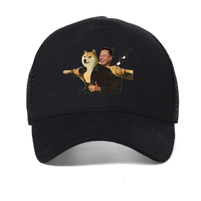 Bitcoin Homme De Marque Baseball Fashion Funny Elon Reeve Musk doge cap Summer Mesh breathable trucker hat Y260304