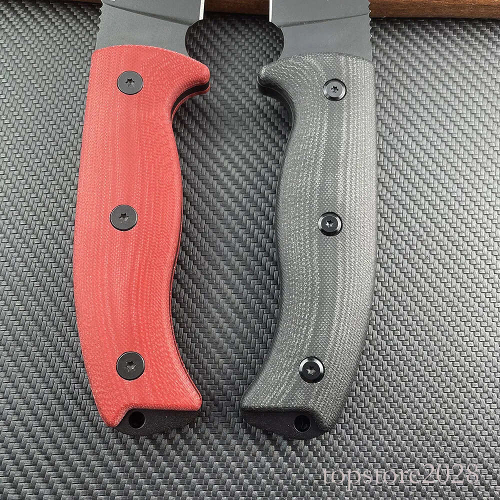 A7461 Survival Straight Knife 8Cr14Mov Titanium pocket knife Coating Drop Point Full Tang G10 hunting knife Handle Outdoor Camping Hiking Tactical Fix