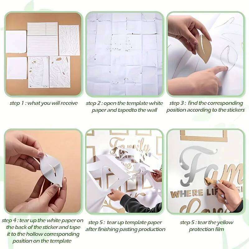 3D Decor - DIY Customizable Photo Collage Kit for Home Wedding Party & Anniversary Wall Art Acrylic Frame H260306