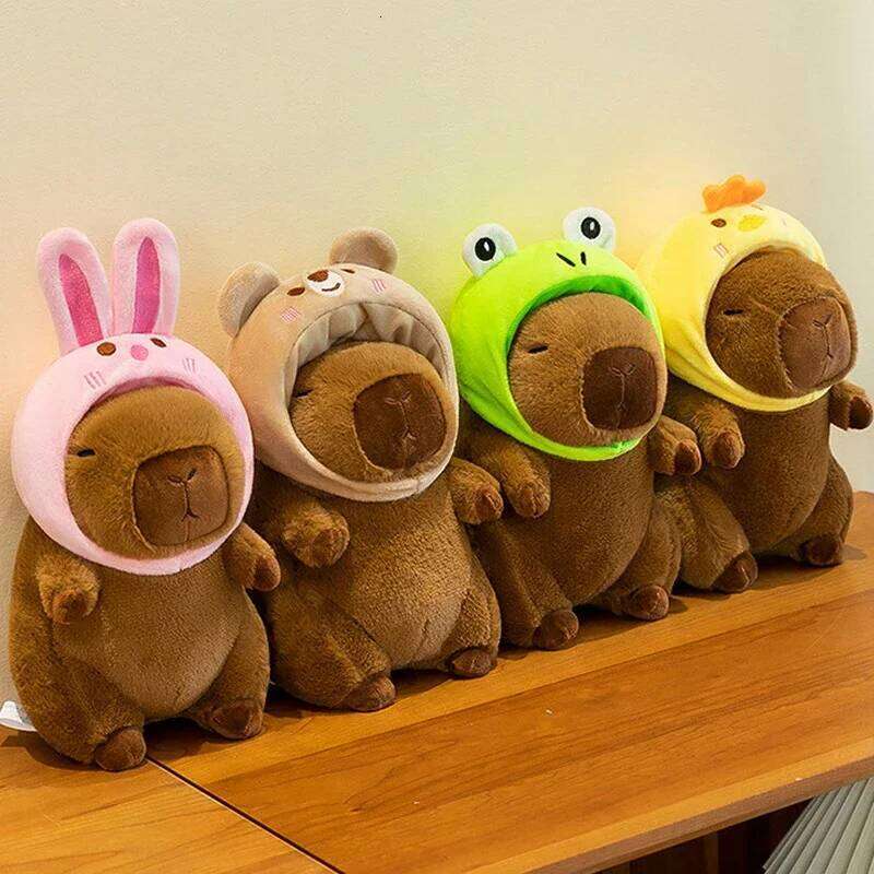 25cm Series Capybara Simulation Capibara Anime Fluffty Toy Cute Stuffed Animals Soft Doll Plush Christmas Gifts R260908 - view 3