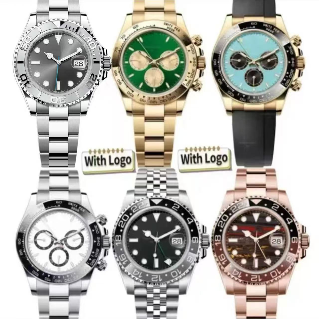 Mens watch daytons automatic movement designer watches 40MM Stainless steel/Rubber luxury Wristwatches with sapphire glass box reloj orologio montre luminous