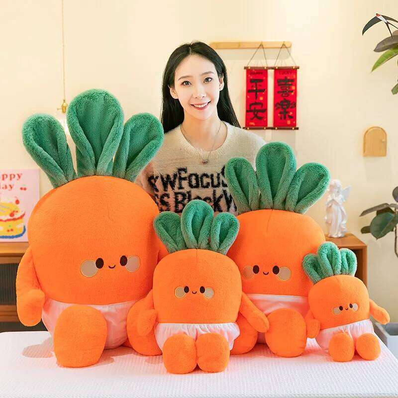 1pc 40cm/15.74in Cute cartoon running little radish plush toy cute girl ragdoll gift children's bed pillow R260908 - view 4