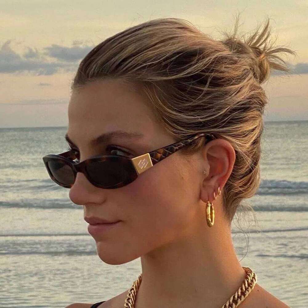 Oval Small Frame Sunglasses For Women 2024 Fashion Brand Rectangle Ladies Sun Glasses Shades Trends Summer Unique Eyewear Men Z260306