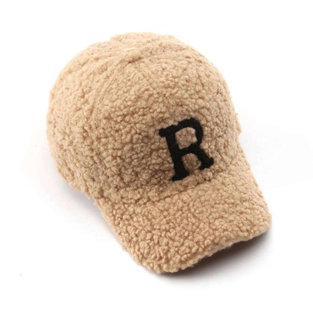 FS Warm Winter Baseball Hat For Men Outdoor Windproof Thick Women Lambswool Caps Stylish Khaki Pink Letter Hip Hop Cap Bone 2025 Y260304