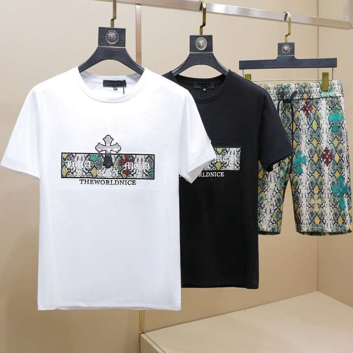 European Brand Short-Sleeve T-Shirt Round Neck Casual Half-Sleeve Tee Summer New Men's Fashion Trend Luanyun