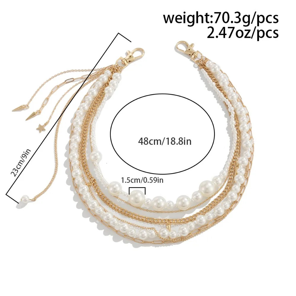 Exquisite Imitation Pearl Trousers Hipster Pant Jean Keychain for Men Punk Trousers Jeans Keyring HipHop Jewelry 260306