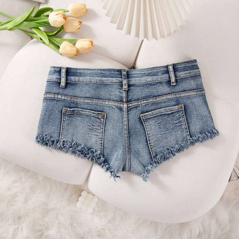 New Summer Fashion Sexy Low Waist Ripped Women's Denim Shorts Hot Pants Jeans Ropa De Mujer XJ260306