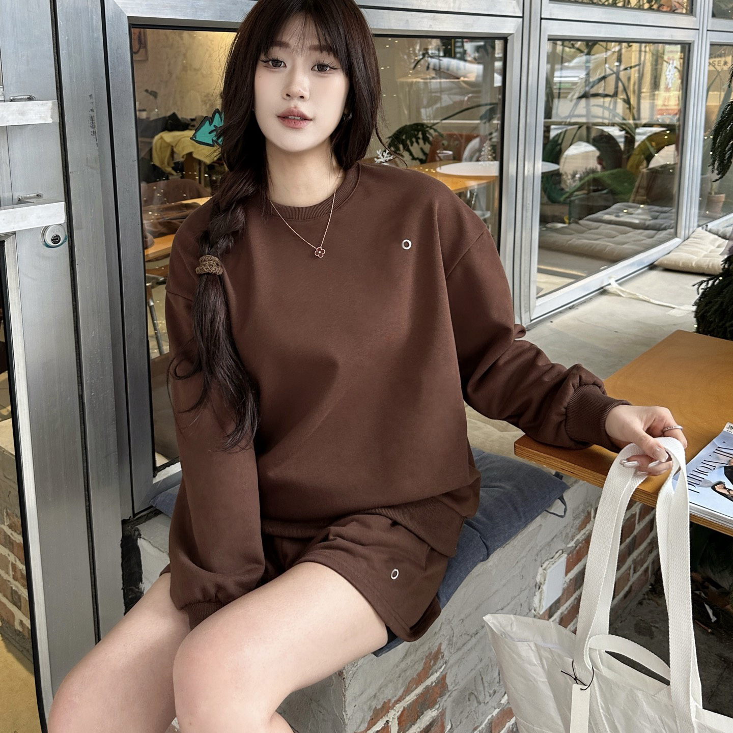 Women's Yoga clothes 3D silver round-neck one-piece hoodie sweatpants Loose pants casual cropped hoodie sports Shorts hoodie set