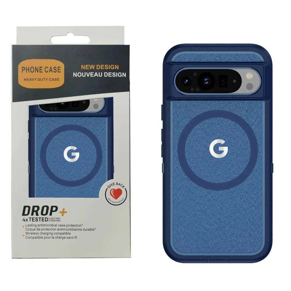 Heavy Armor Magnetic Wireless Charging Rugged Case For Google Pixel 10 9 XL 8 A Pro PC+TPU Enhanced Shockproof Buffer Cover H260305