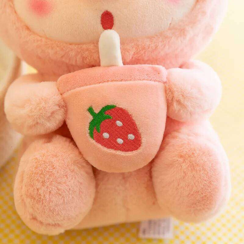 Cartoon Animal Transformation Milk Tea Pig Plush Toy Little Frog Doll R260908 - view 6