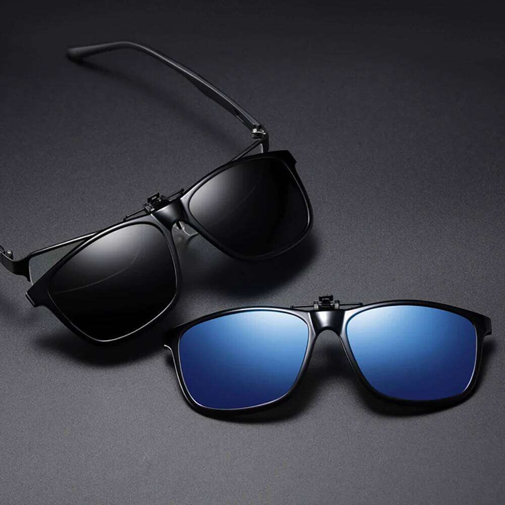 VIVIBEE 2025 Polarized Pilot Flip Up Clip on Sunglasses Men Photochromic Polarised Women Sun Glasses Color Change Night Driving Z260306