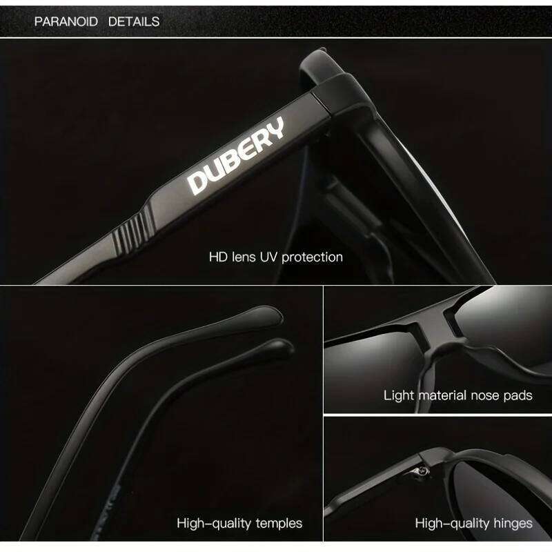 DUBERY Polarized UV400 Protection Sunglasses For Men And Women 7 Colors Model 102 Z260306
