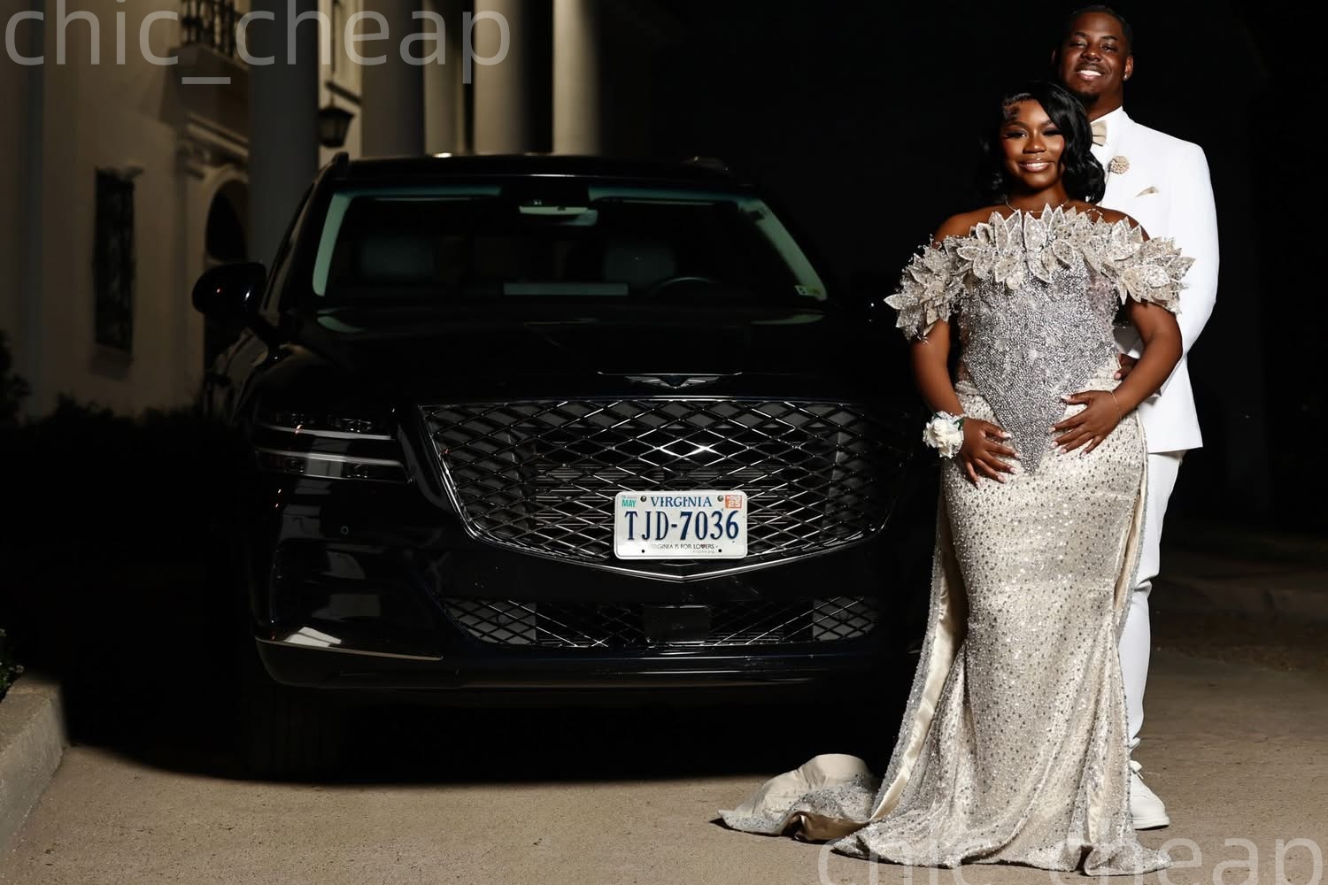 2K26 Ivory Prom Dress 2026 Mermaid Prom Dress Florals Crystals Detachable Train Evening Dresses For Black Women Birthday Party Formal Receiption Gowns