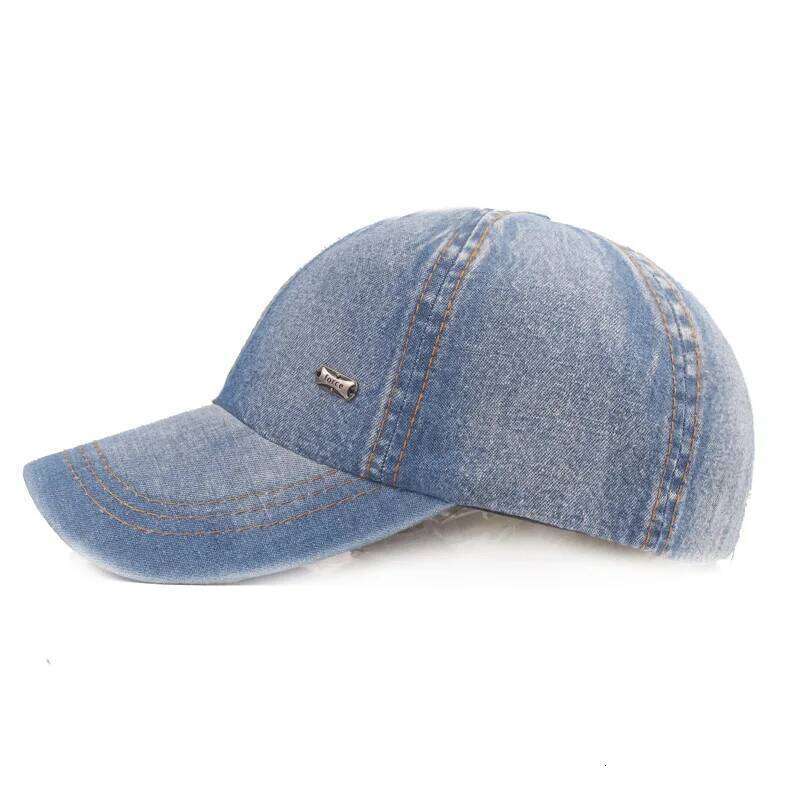 Vintage Washed Cotton Baseball Men Women Denim Dad Hat Adjustable Trucker Style Low Profile Casual Travel Cap Y260304