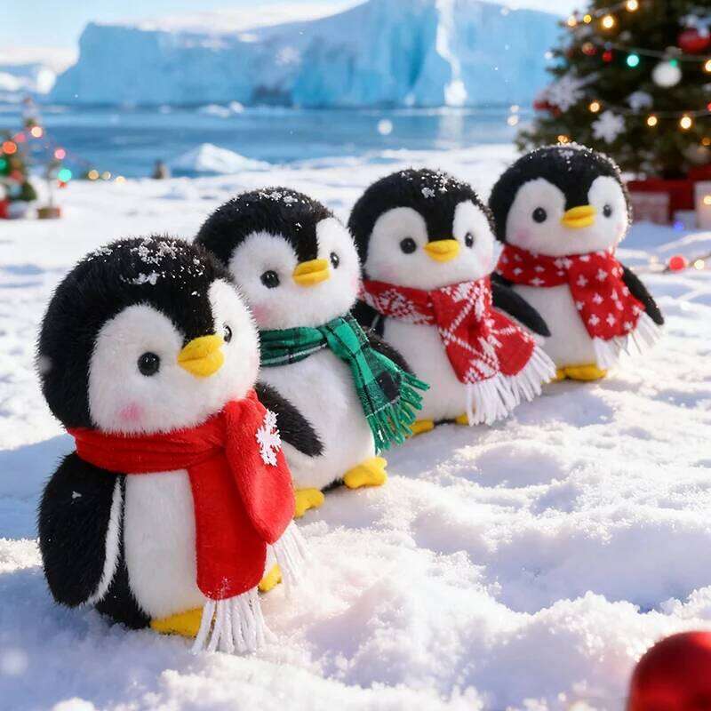 20/25/30cm Kawaii With Scarf Soft Plush Toys Lovely Christmas Penguin Stuffed Dolls Homedecor Car Cute Plushie Toy R260908 - view 3