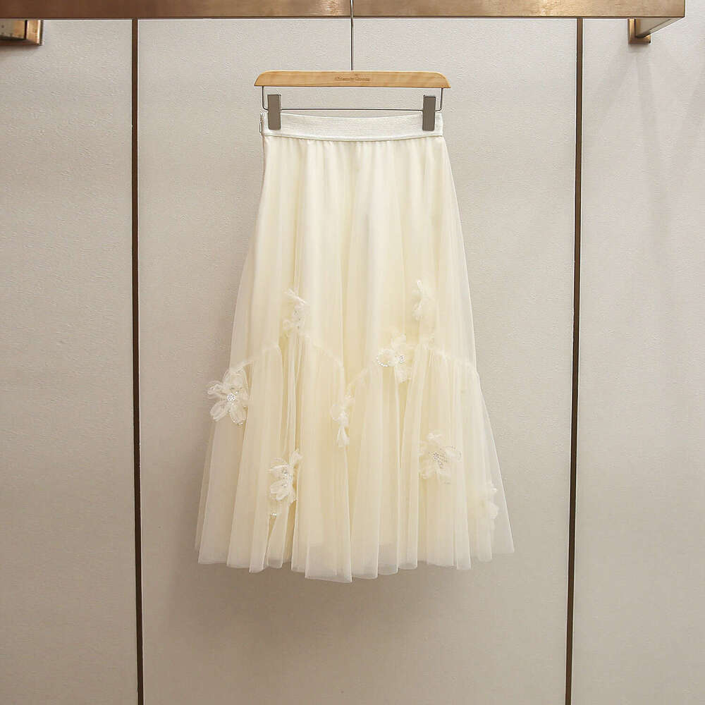 2026 Designer High end Women's Spring New Product Series Soft A12 Cardigan Top Mesh Embroidered Skirt Knitted Set