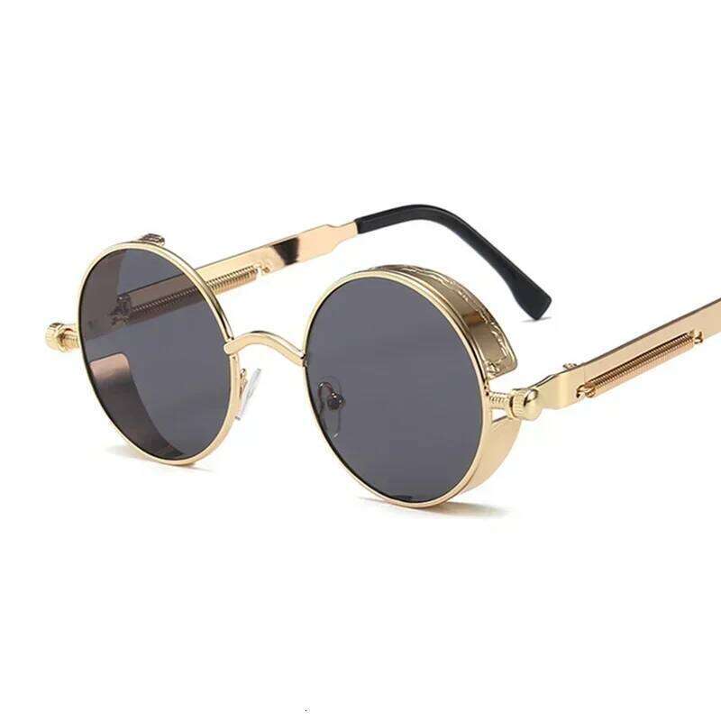 Steampunk Sunglasses Men Women Fashion Round Brand Drsigner Vintage Sun Glasses High Quality Oculos De Sol UV400 Z260306