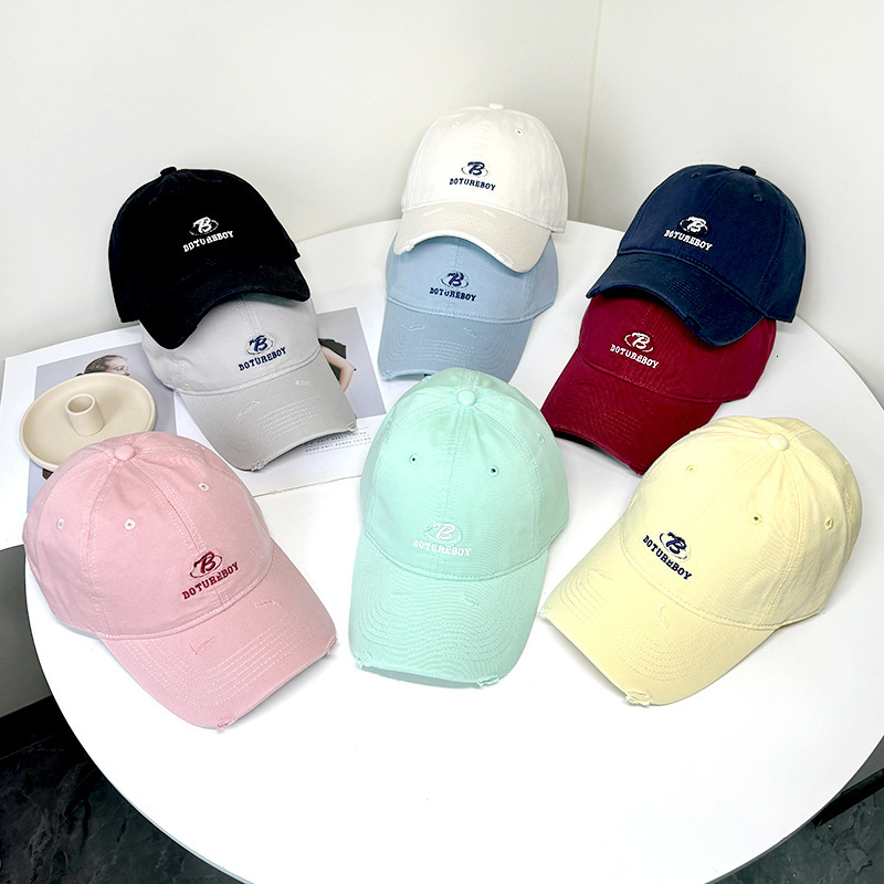 2026 New Designer Luxury Brand Korean Letter B Embroidered Women's Baseball Cap Spring And Autumn Make The Face Look Smaller Big Head Circumference Hat Outdoor