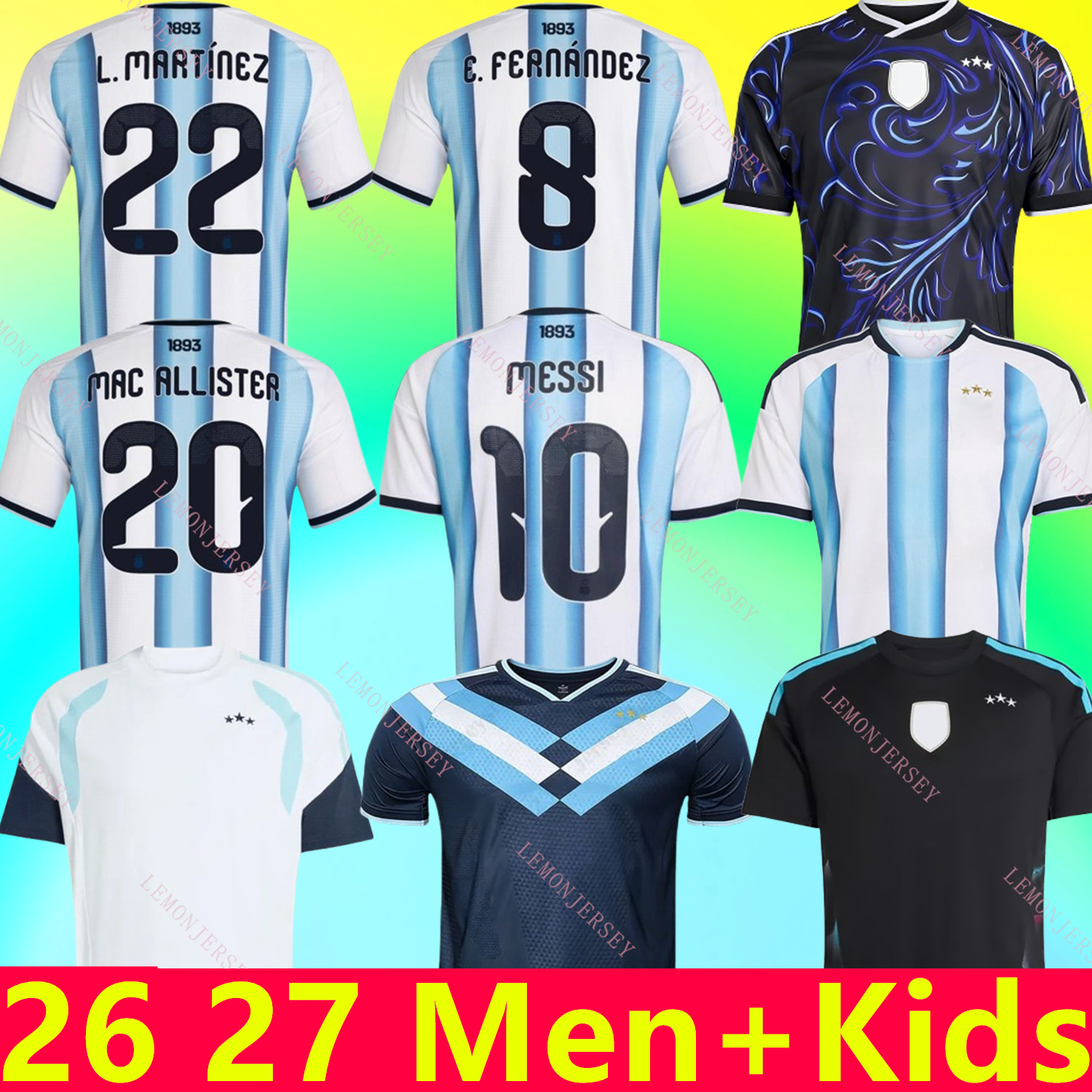 ArgentinaS 3 Star soccer Jerseys 25 26 Fans Player MARADONA DI MARIA J. ALVAREZ FC Men Kids football shirt MESSIS world cup 2026 Jerseys DE PAUL MAC ALLISTER long sleeves