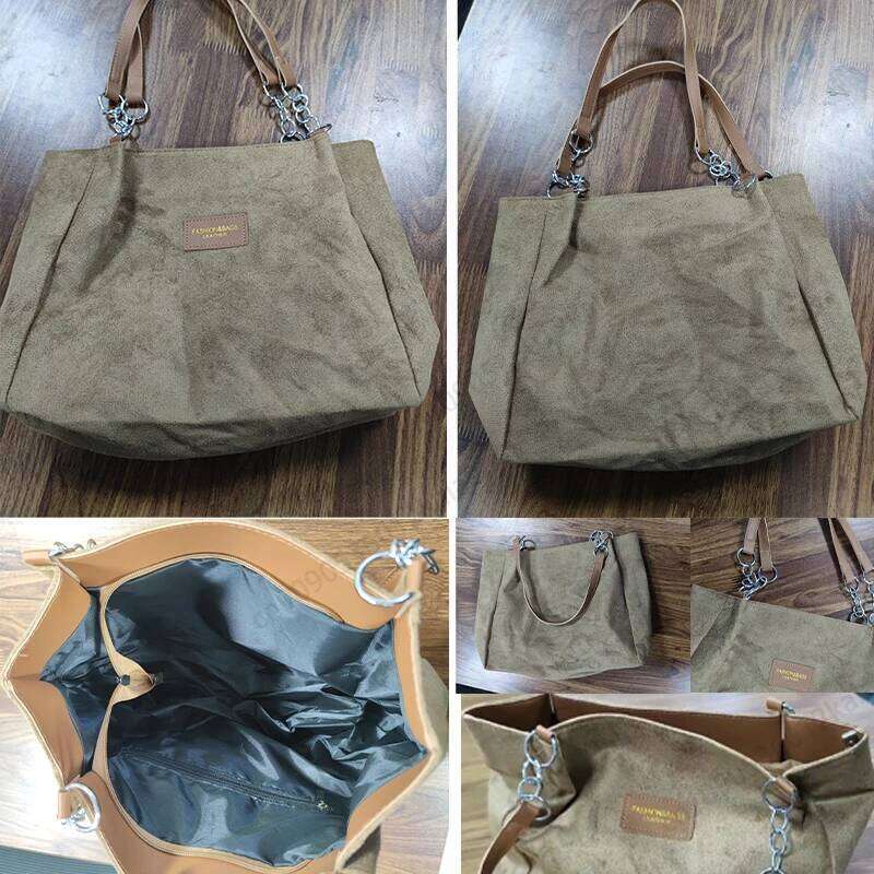 Fashion Large-Volume Suede Stylish Commuter Tote Bag Ladies with One Shoulder Bags for Women Purses and Handbags XJ260306